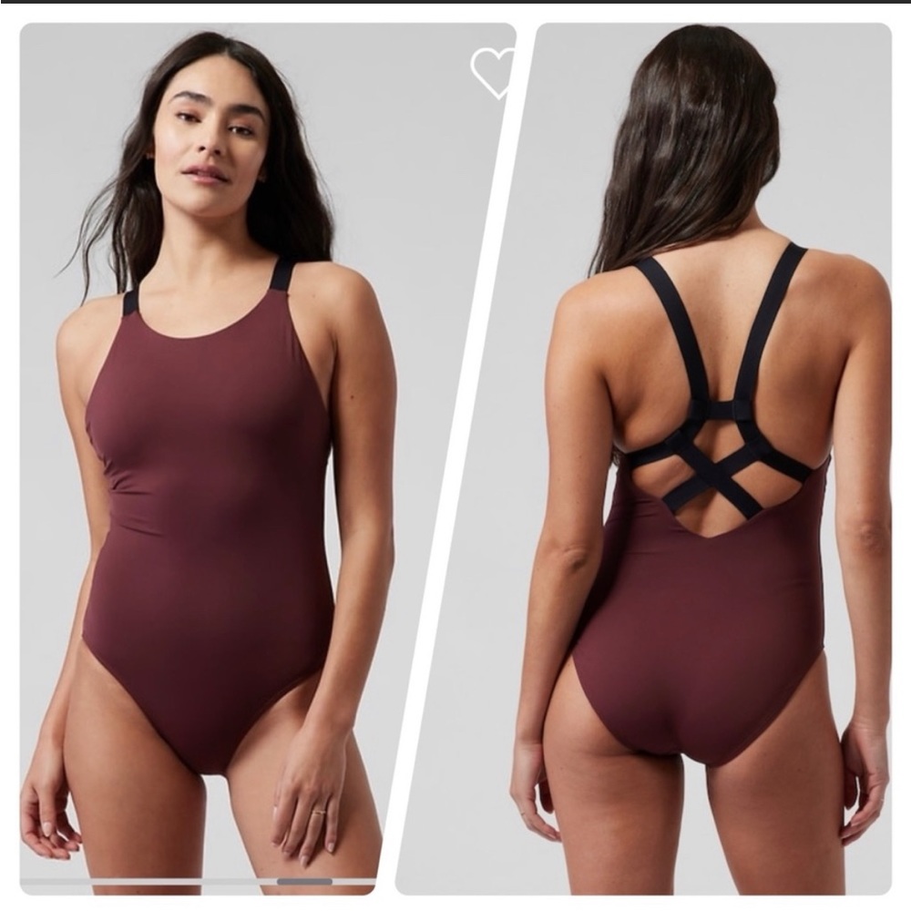 Athleta Palm One Piece Swimsuit Small